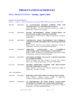 Presentation Schedule