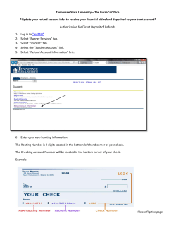 Bank Deposit Tutorial