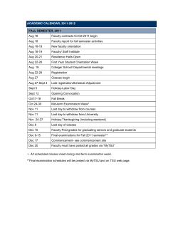 2011-2012 Academic Calendar