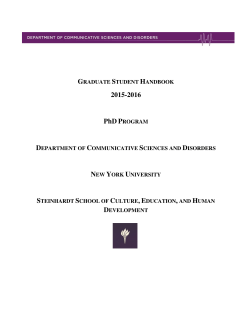 2015-2016 PhD Student Handbook