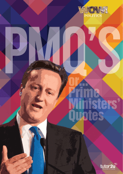 PMQ - Prime Minister's Quotes - PDF resource here