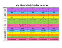 Schedule