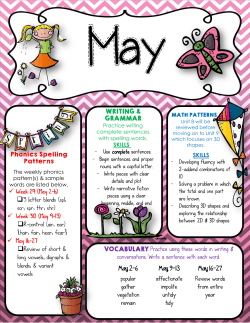 Monthly Literacy Skill