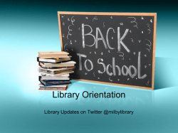 Library Orientation presentation