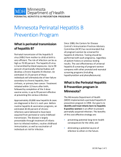 Perinatal Hepatitis B Prevention Program (PDF: 42KB/1 page)