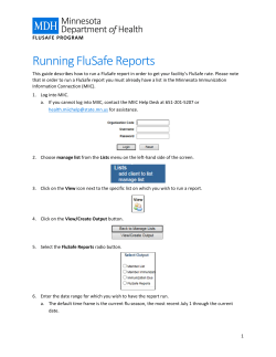 Running FluSafe Reports (PDF)