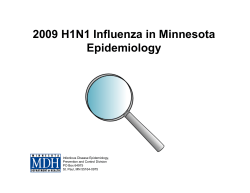 2009 H1N1 Influenza in Minnesota Epidemiology (PDF)