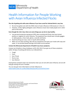 Health Information for People Working with Avian Influenza Infected Flocks (PDF)