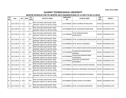 Detailed ITD Winter-2013 exam schedule