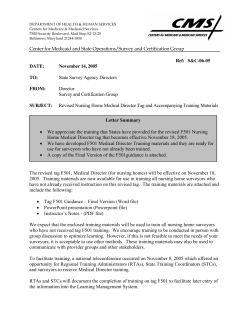 CMS Survey Certification Letter 06-05