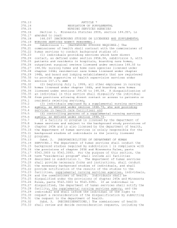 Minnesota Statute 144A.70 to 144A.74 (PDF)