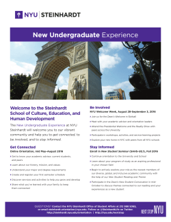 New Undergraduate Experience