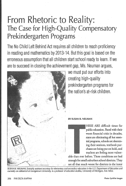From Rhetoric to Reality: the Case for Compensation for PreKindergarten Education