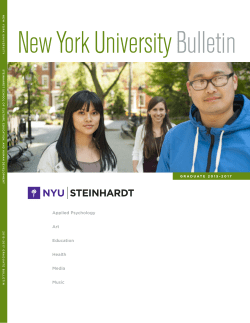 Graduate Steinhardt Bulletin (2015-2017)
