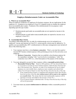 Employee Reimbursements Under an Accountable Plan