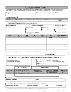 Payroll Change Form