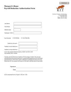 Margaret House Deduction