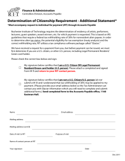 Statement of Citizenship