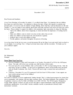 Principal's Letter 12/4/15
