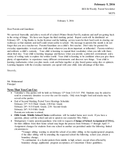 Principal's Letter 2/5/16