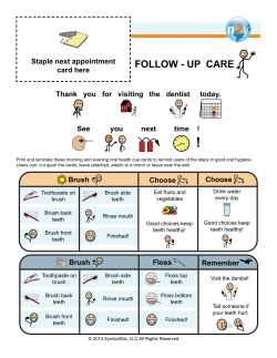Dental Care Follow Up Cards&nbsp;