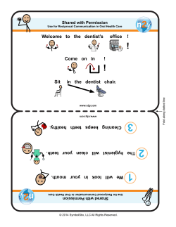 Dental Care Communication Board to use with Dentist