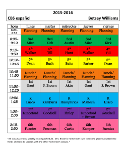 Spanish Schedule