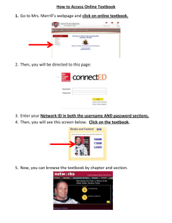 How to Access Online textbook