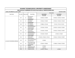 ME-Semester-II REMEDIAL (Practical Examination)- WINTER EXAM-2012