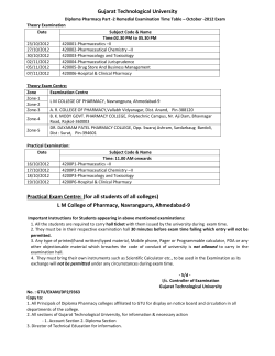 DIPLOMA PHARMACY Year-II(Remedial)