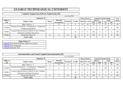 Draft teaching scheme and Syllabus of ME 4th Semester