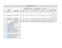 B.Arch Engineering - Scheme Detailed Syllabus Sem 8 to 10