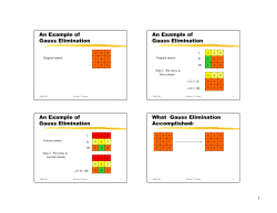 Gauss elimination example