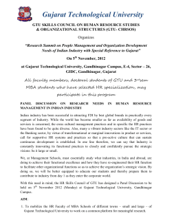 Invitation to All faculty members, doctoral students of GTU and 3rd sem students who have selected HR specialization, may participate in the HR Research Summit".