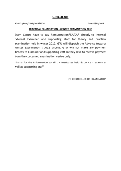 Practical examination &ndash; winter examination 2012