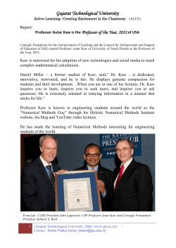 A Professor of Indian-origin at University of South Florida has been awarded the highest honor in USA for undergraduate teaching for making his teaching of Mechanics interesting; Faculty, who are teaching subjects, which are considered to be difficult by their students, may like to use the Prof&rsquo;s methods