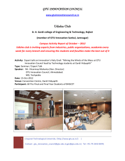 Report: CREATING THE RIGHT ENVIRONMENT AT A COLLEGE: Every Branch at B H Gardi Coollege of Engg and Tech invites experts from industries or public organizations/ academia very regularly