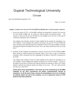 GCSR semester III viva voce guidelines december 2012