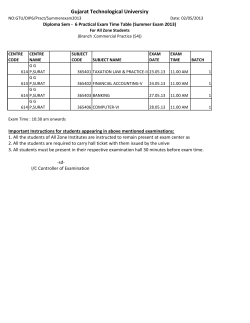 Diploma Sem - 6 Practical Exam Time Table Summer Exam 2013 (For Branch:CP(54)for all Zone Student)