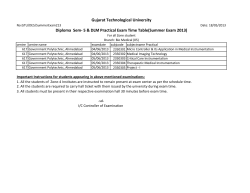 Diploma Sem - 5 Practical Exam Time Table Summer Exam 2013 (For Branch: Bio- Medical(03)(For All Zone Student)
