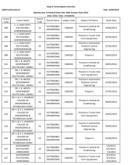 Branch : Automobile (For All Zone Students)