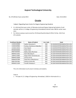 Regarding Exam Center for Degree Engineering Students