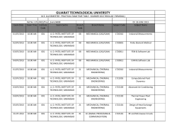 ME Semester - 2 Practical Exam Time Table Summer Exam 2013