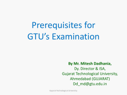 Prerequisites and Ideal Guidelines to face GTU&rsquo;s Examination Succesfully