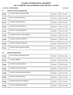 ME 1'ST Semester -Regular/Remedial Exam Timetable (Revised)
