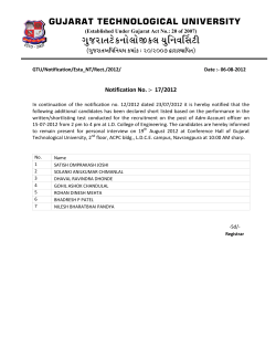 Circular for Personal Interview for (Exam held on 22-07-2012) Adm/Account Officer (Revised)