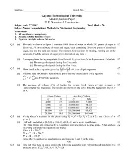 Model Question Paper ME -Subject Code : 2710002
