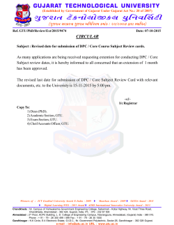 Revised date for submission of DPC / Core Course Subject Review cards.