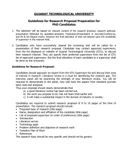 Guidelines for Research Proposal Preparation for PhD Candidates