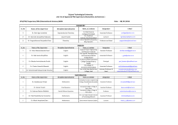 Second List of Approved PhD Supervisors (Humanities and Sciences)